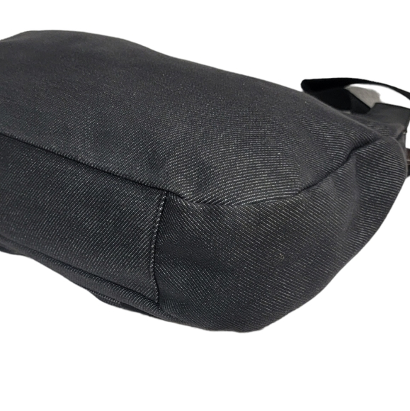 ⭐GUCCI Black Denim Canvas and Leather Crossbody Bag 101620 - Picture 5 of 11